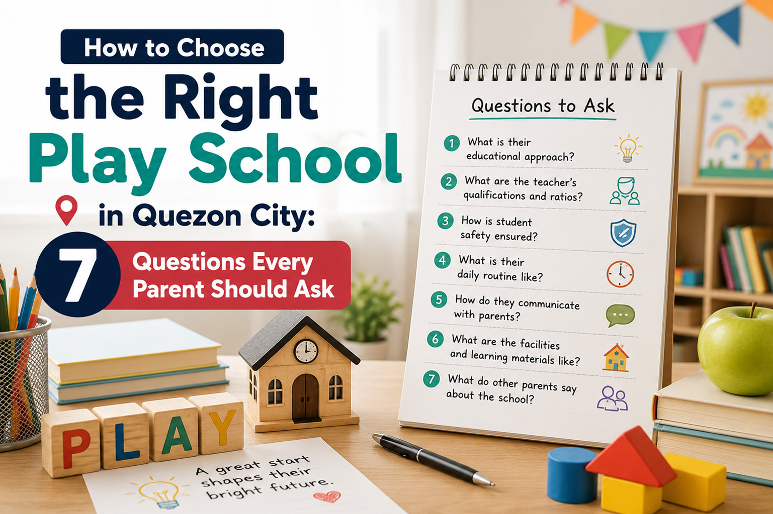 Parent and child choosing the right play school in Quezon City